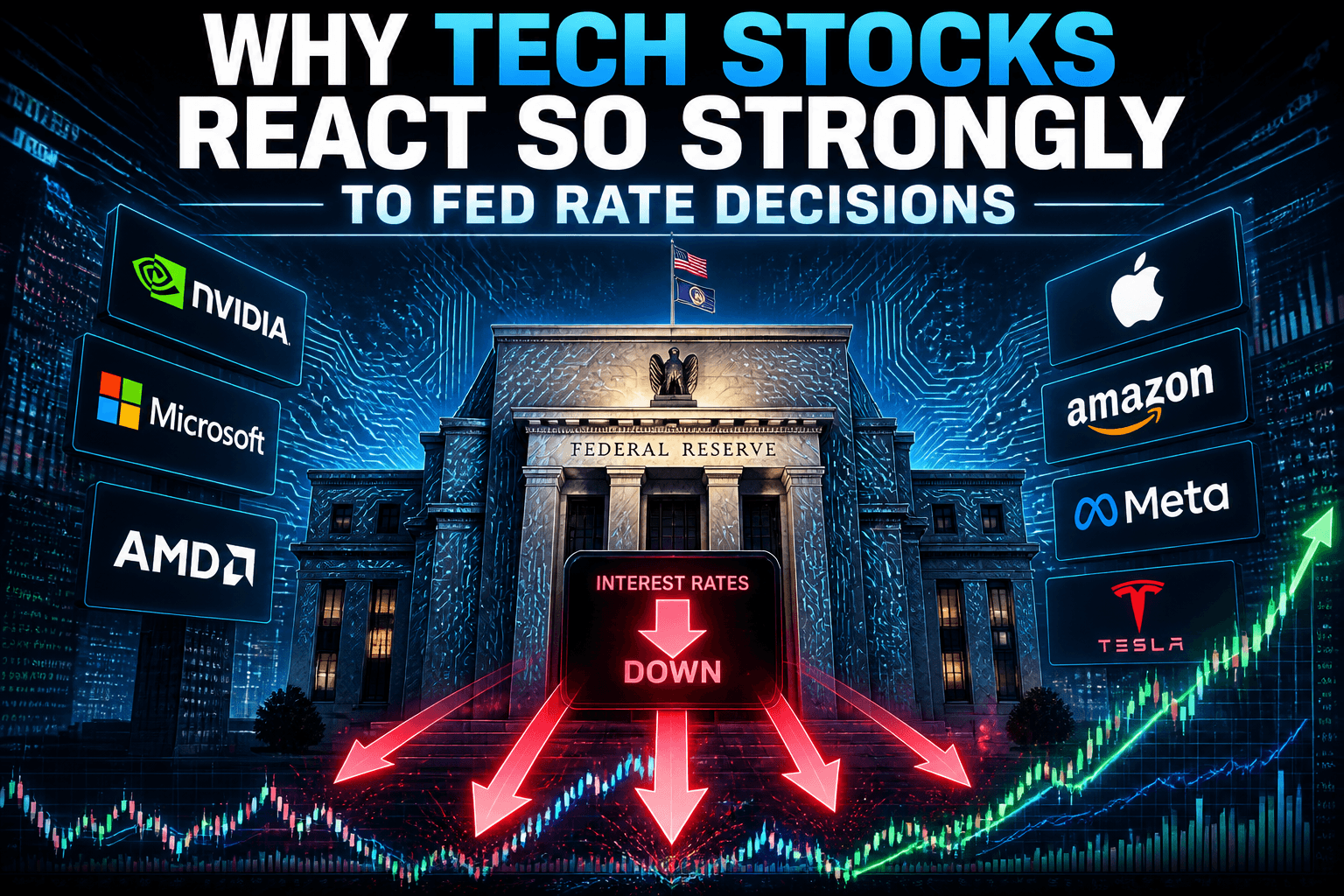 Why do tech stocks react so strongly to Fed rate decisions?